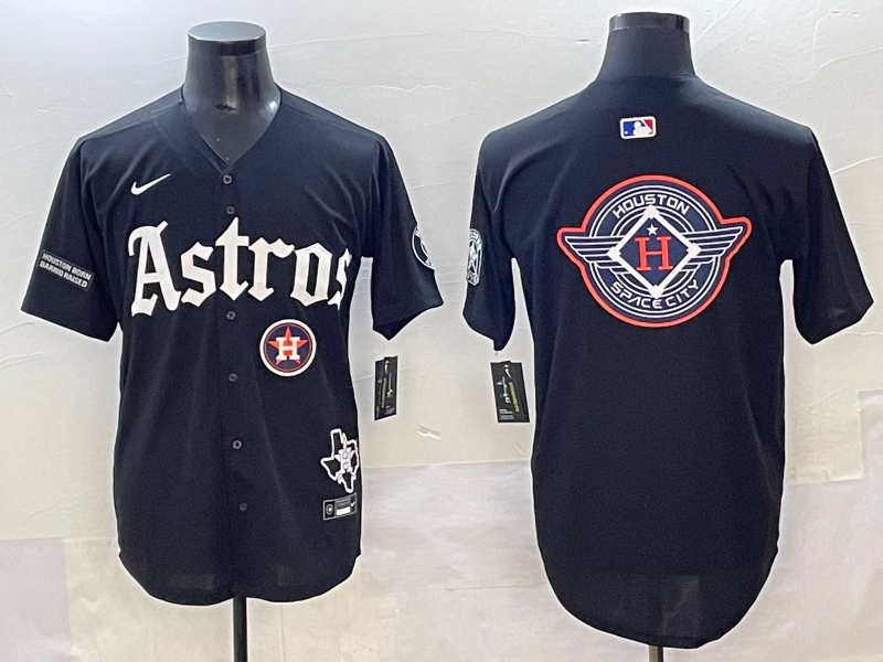 Men Houston Astros blank black MLB Nike 2025 jersey style 10